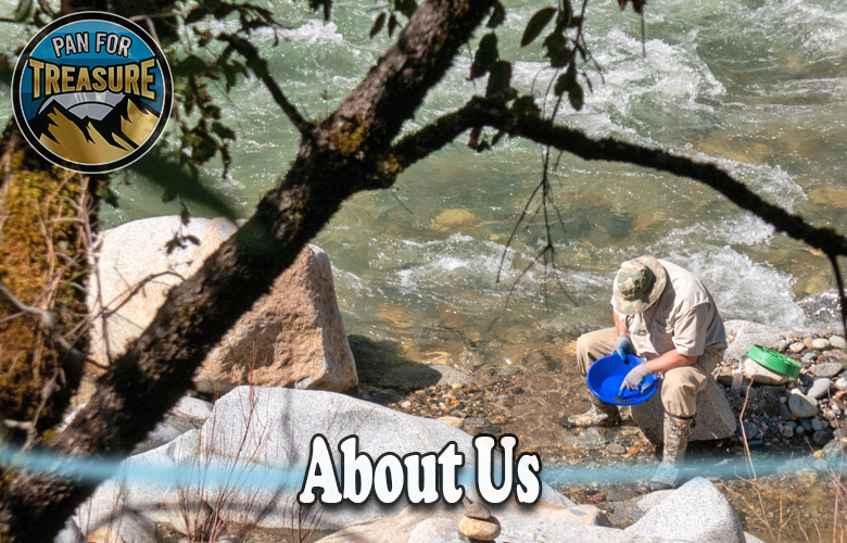 A man is fishing in a river with the words about us printed on his fishing gear.