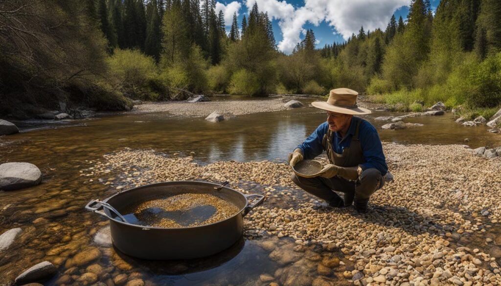 Beginner gold panning