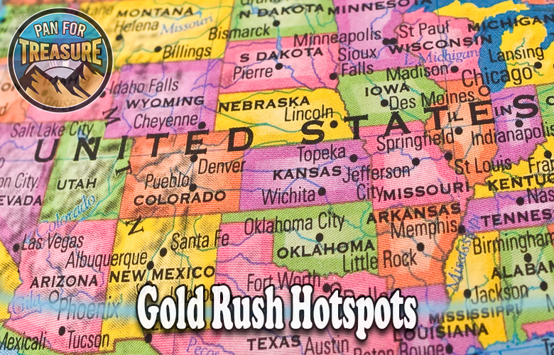 Gold Rush Hotspots Map