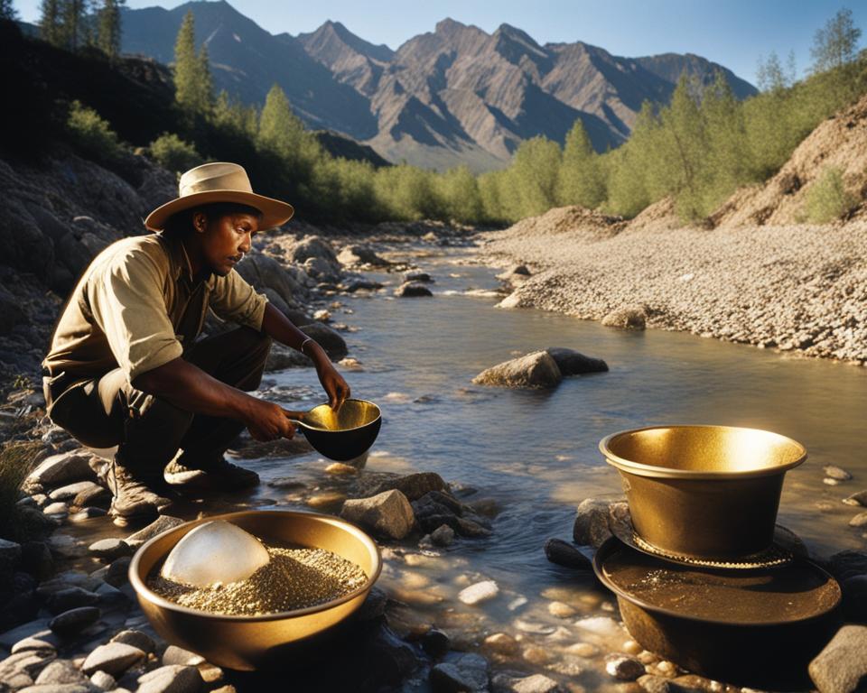 Gold panning in Nevada County