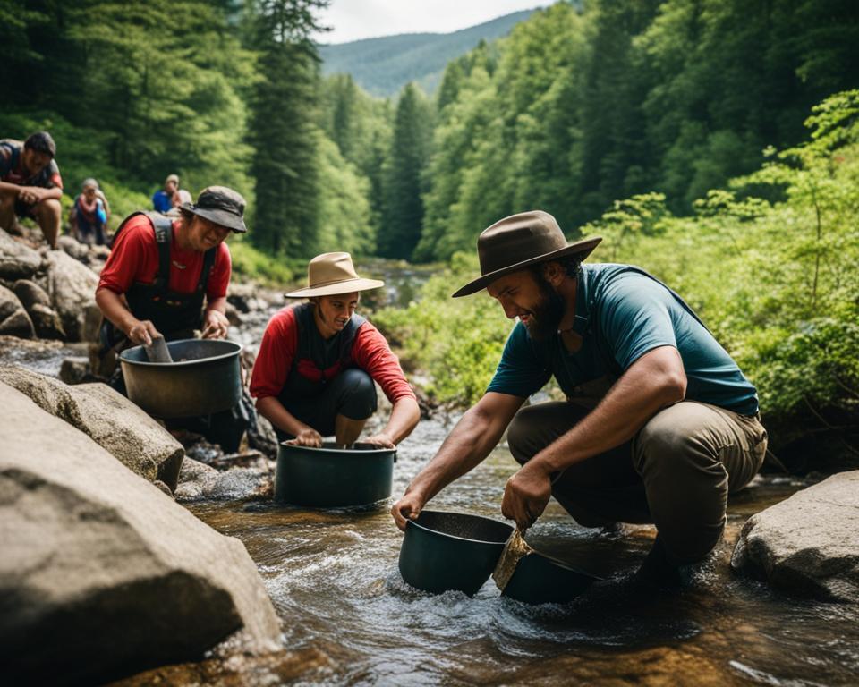 Gold panning in New York