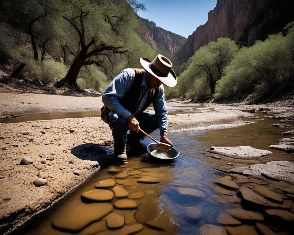 Gold panning in Texas