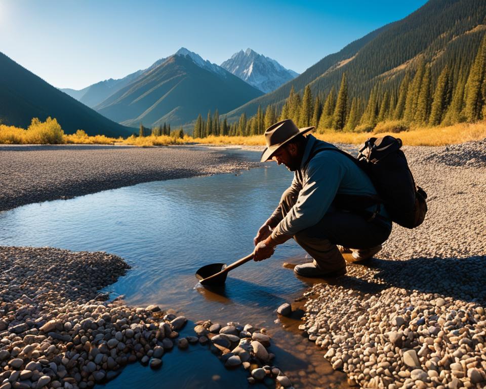 Gold panning in Utah