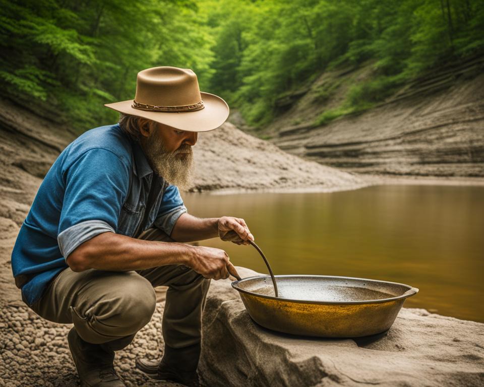 Gold panning locations in West Virginia