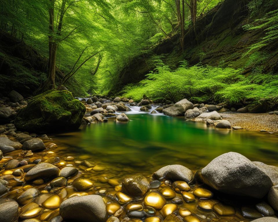 What are signs of gold in a creek?