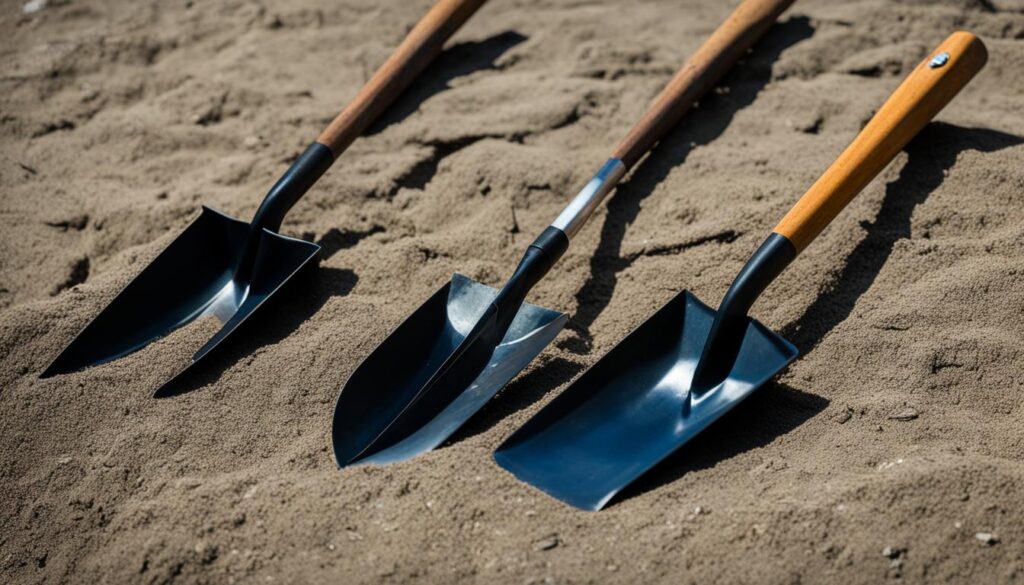 choosing the right shovel and pick