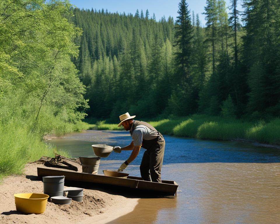 gold panning locations Michigan