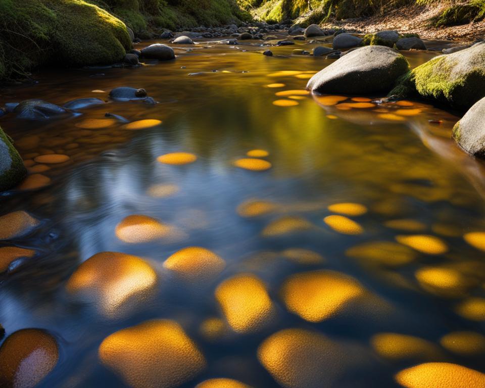 gold particles in water