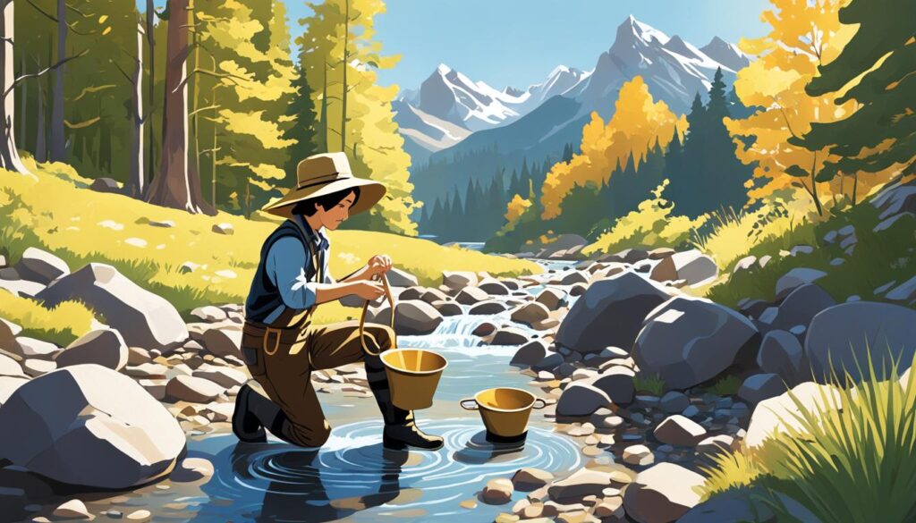 panning for gold