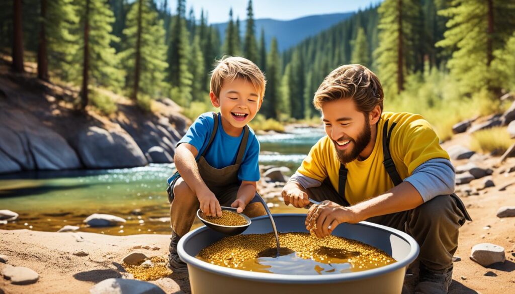 teaching kids about gold panning